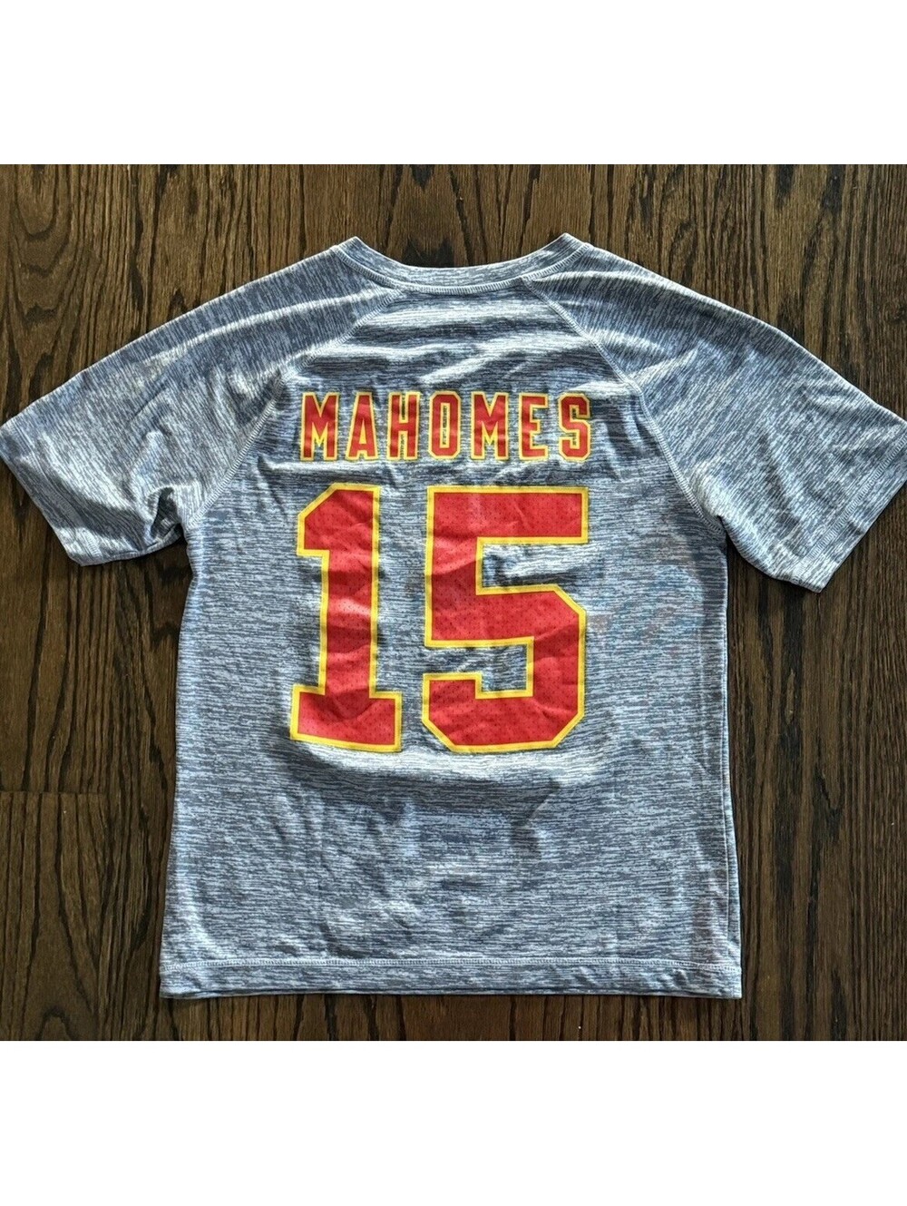 Patrick Mahomes #15 Kansas City Chiefs Fanatics Shirt Mens Sm Gray NFL Football